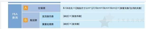 发空运到日本亚马逊仓库FBA物流的收费标准3