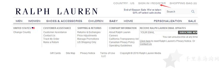 Ralph Lauren拉夫劳伦美国官网注册下单海淘攻略