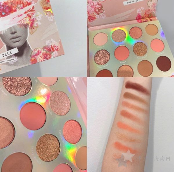 卡拉泡泡Colourpop眼影盘真假对比